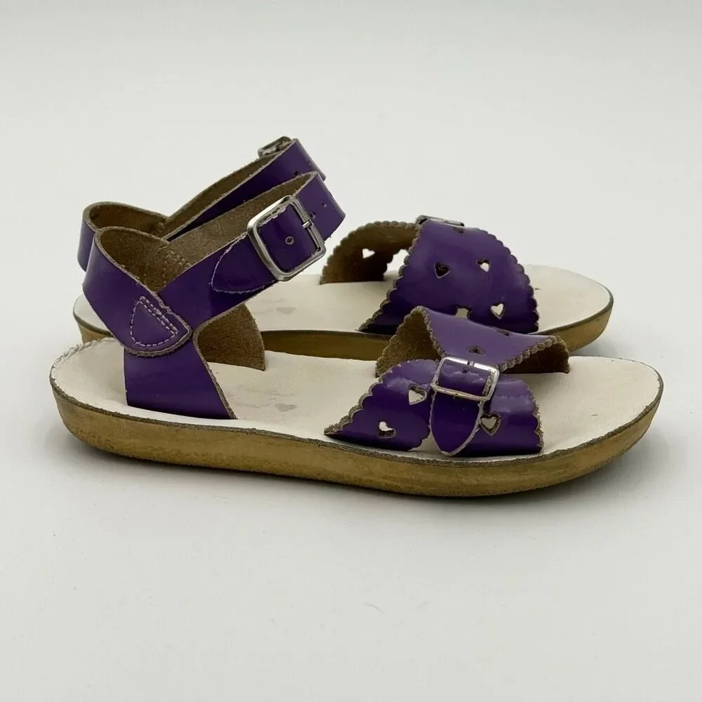 Saltwater Sandals Gloss Violet Purple Buckle Waterproof Sandals Size Kids 11